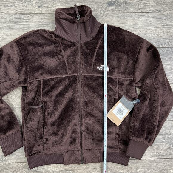 The North Face Jacket Size Small Womens Luxe Osito Full Zip Coal Brown $130 - Picture 3 of 12